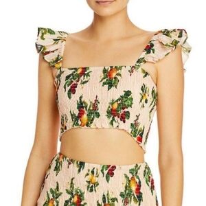 NWT Significant Other Lily‎ Floral Orchard Pink Ruched Crop Top 8